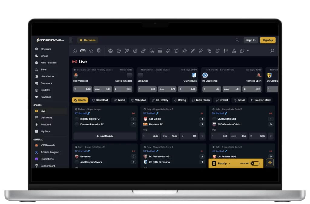 Bitfortune betting